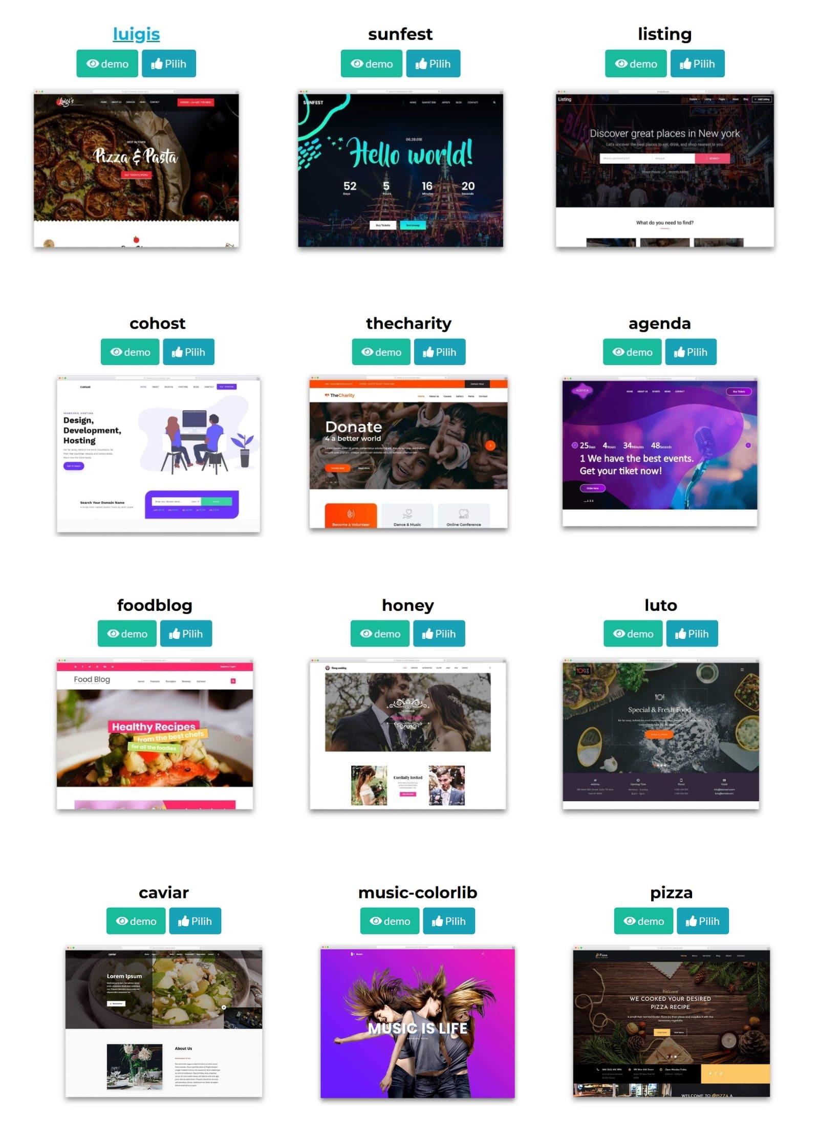 Contoh Template Website Ekraf